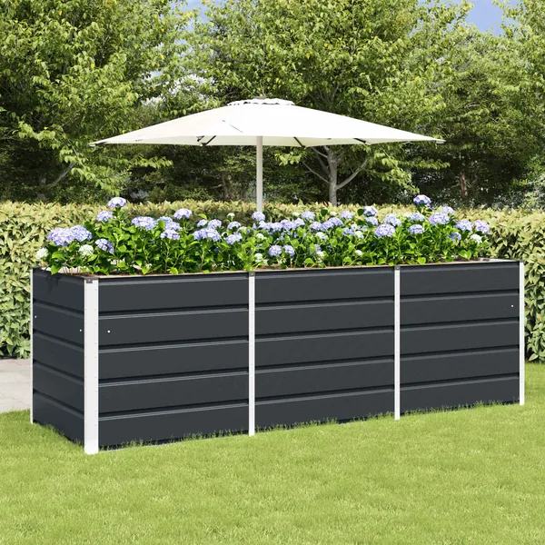 Jardinière Anthracite 240 x 80 x 75 cm Acier