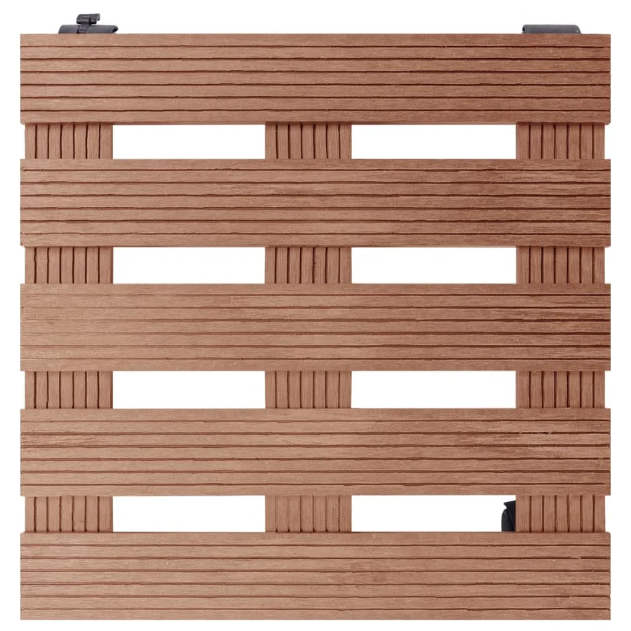 Chariots à plantes 2 pcs Marron 30x30x7,5 cm WPC - 3