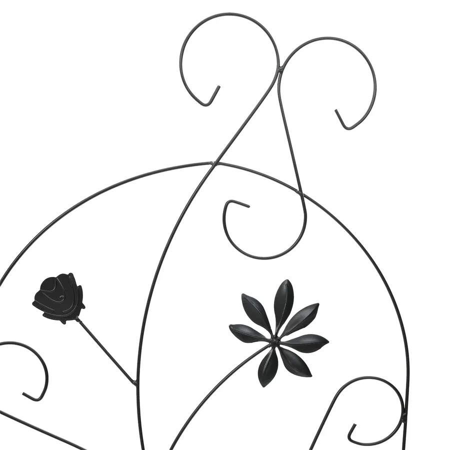 Clôture de jardin 3 pcs Noir 112 x 39,5 cm Acier - 7