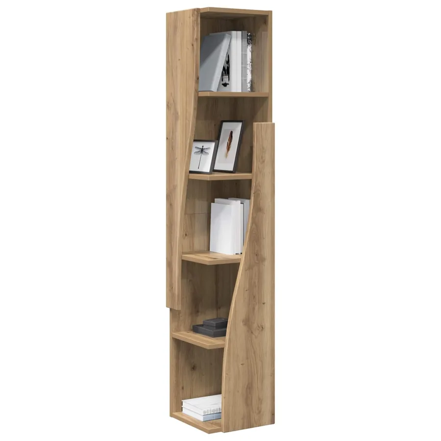 Meuble d'angle 27,5x27x140cm Bois d'ingénierie Chêne artisanal - 3
