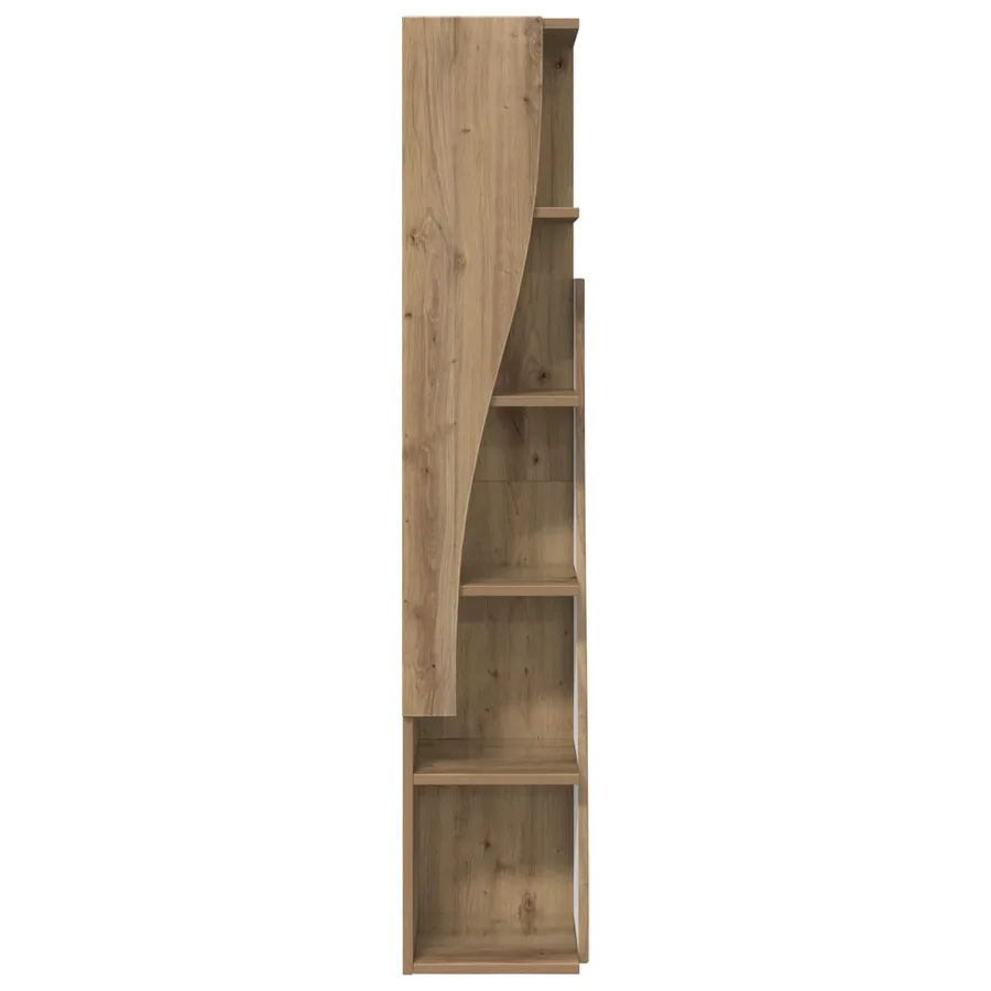 Meuble d'angle 27,5x27x140cm Bois d'ingénierie Chêne artisanal - 5