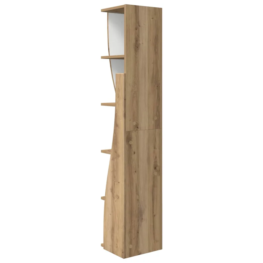 Meuble d'angle 27,5x27x140cm Bois d'ingénierie Chêne artisanal - 7