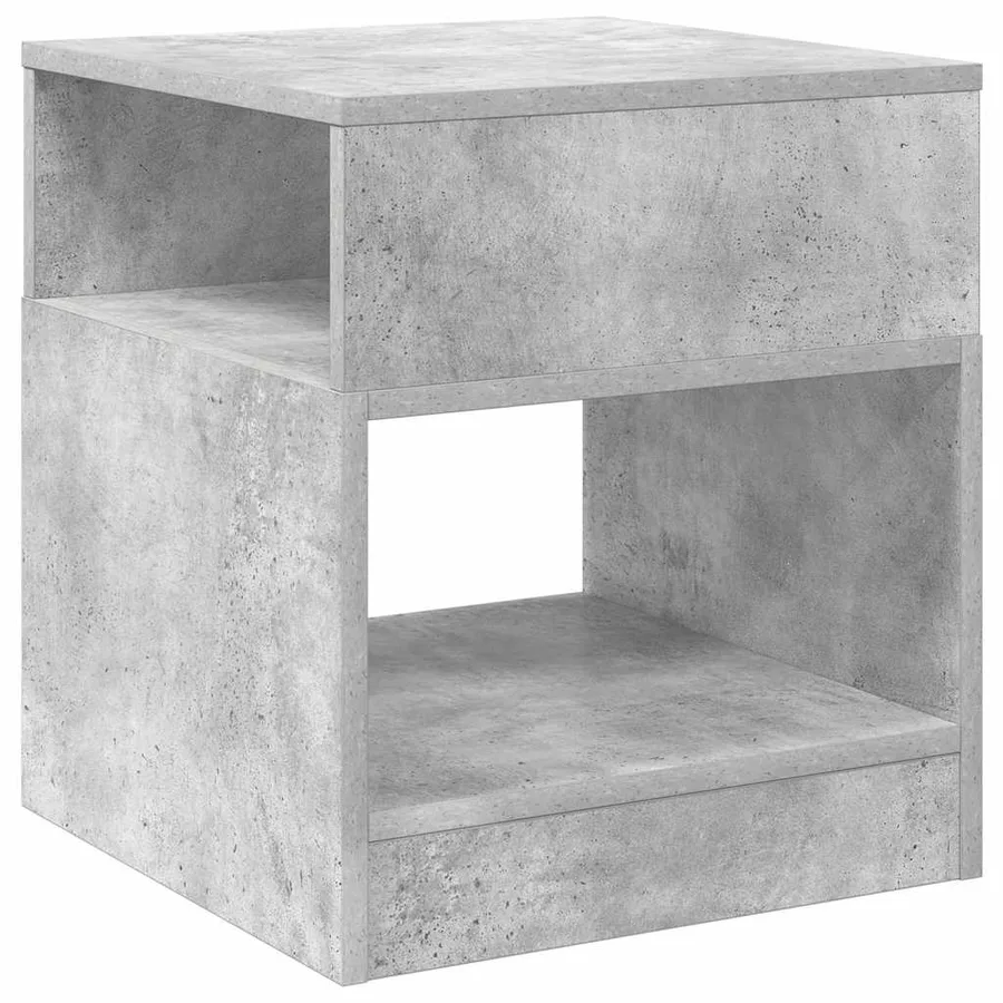 Table d'appoint Gris béton 40,5 x 40 x 45 cm Bois d'ingénierie - 7