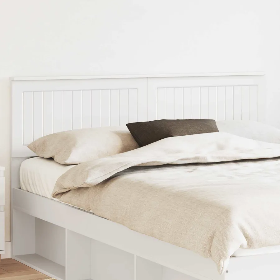 Tête de lit Blanc Bois d'ingénierie
