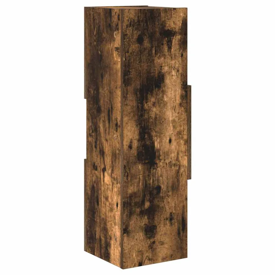 Meuble d'angle Chêne fumé 25,5x25x80cm Bois d'ingénierie - 7