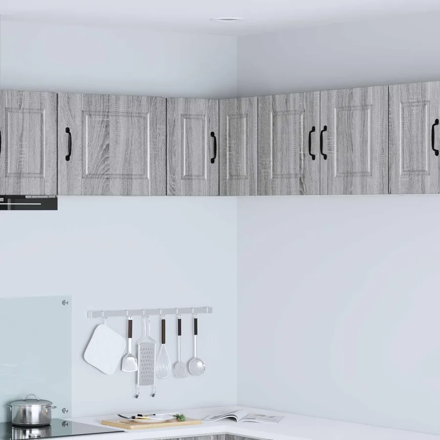 Cabinet d'angle mural PORTO Gris Sonoma 57 x 57 x 40 cm