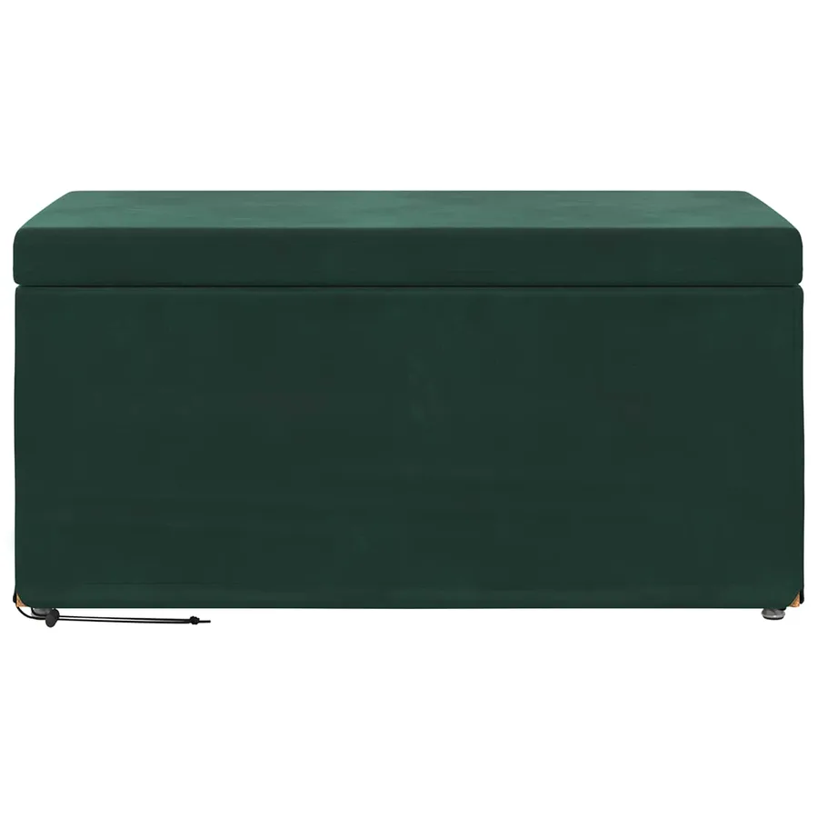 Tabouret Vert foncé 81 x 41 x 40 cm Velours et Bois Composite - 4