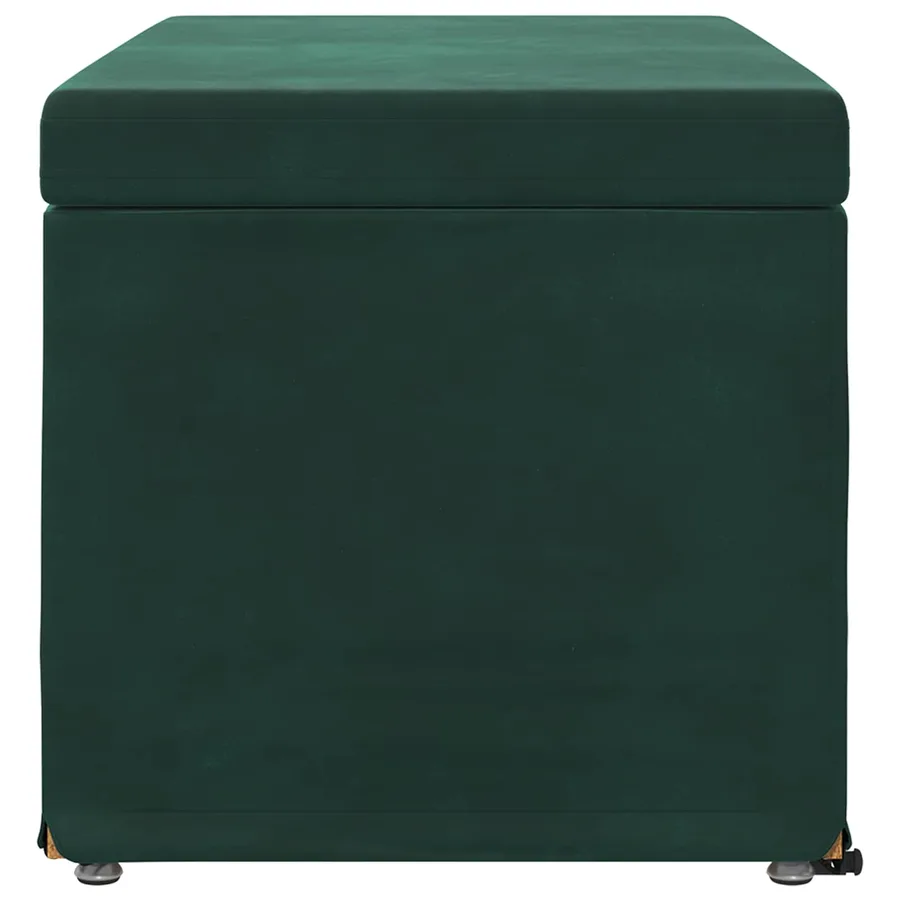 Tabouret Vert foncé 81 x 41 x 40 cm Velours et Bois Composite - 5