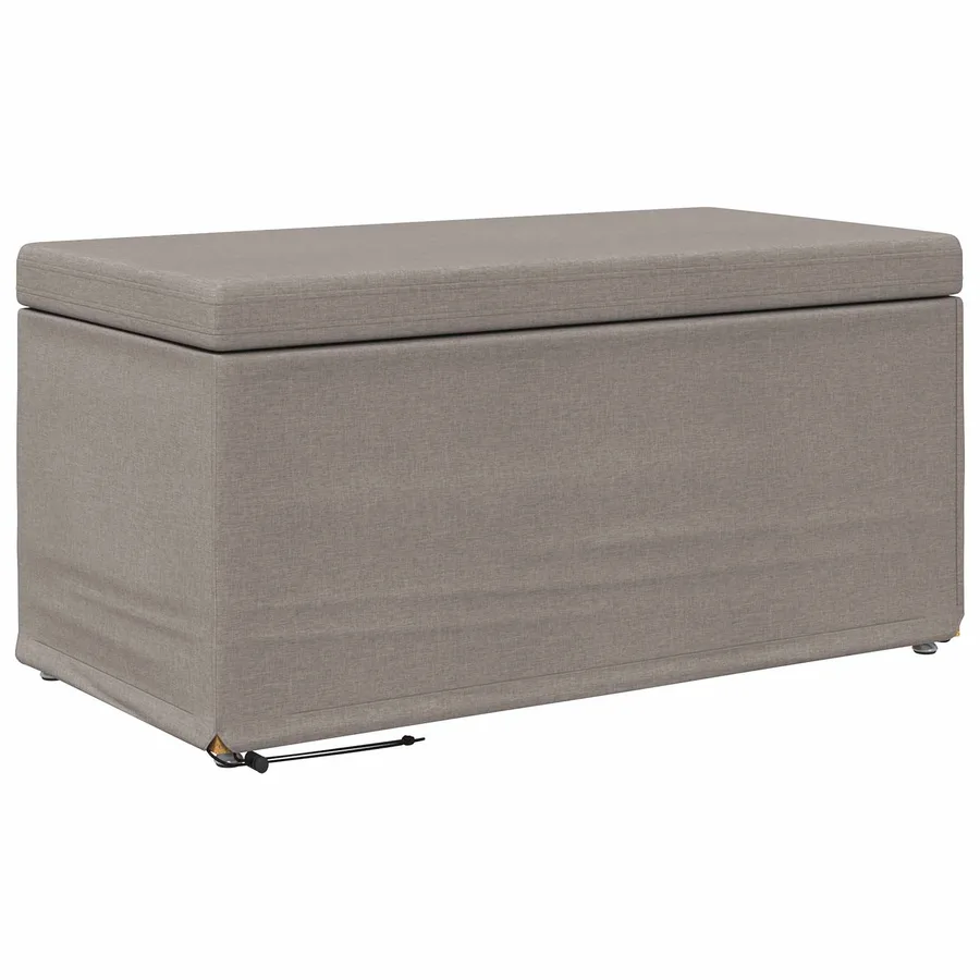 Tabouret Taupe 81 x 41 x 40 cm Tissu et bois stratifié - 2