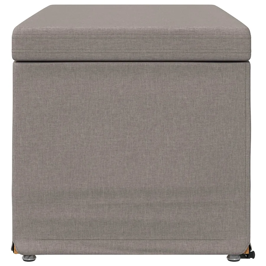 Tabouret Taupe 81 x 41 x 40 cm Tissu et bois stratifié - 5