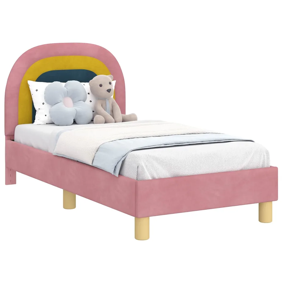 Cadre de lit pour tout-petit avec tête de lit Rose 70 x 140 cm - 2