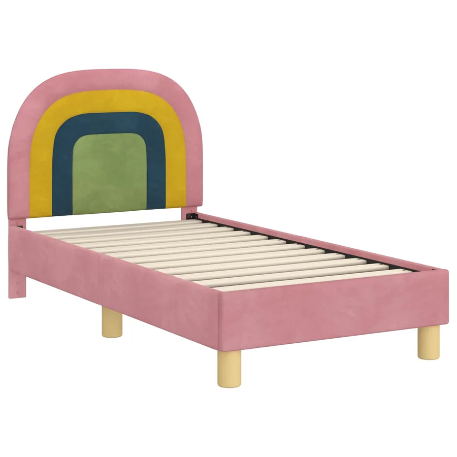 Cadre de lit pour tout-petit avec tête de lit Rose 70 x 140 cm - 4