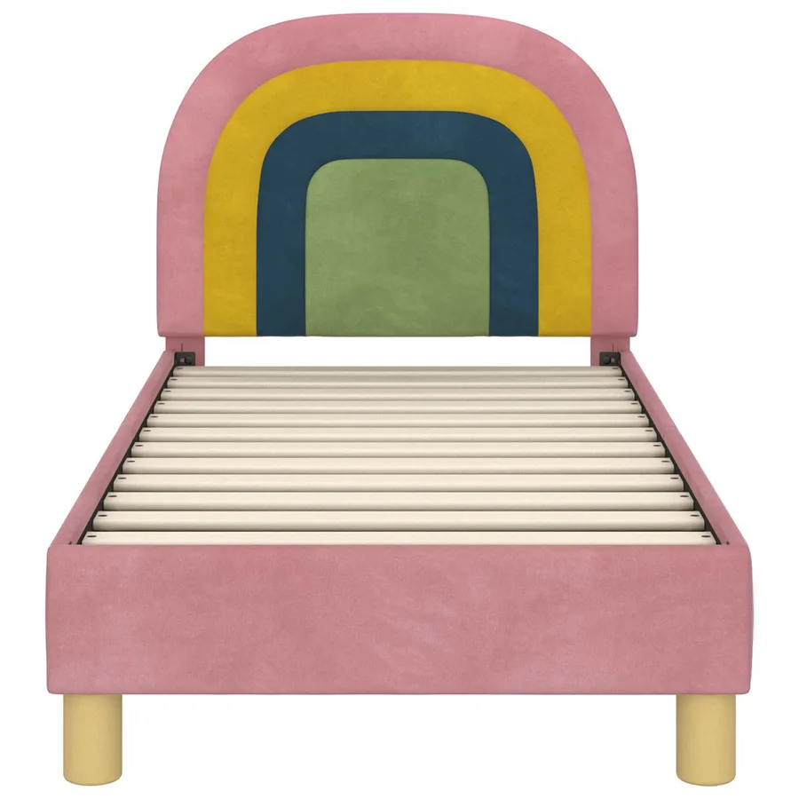 Cadre de lit pour tout-petit avec tête de lit Rose 70 x 140 cm - 5