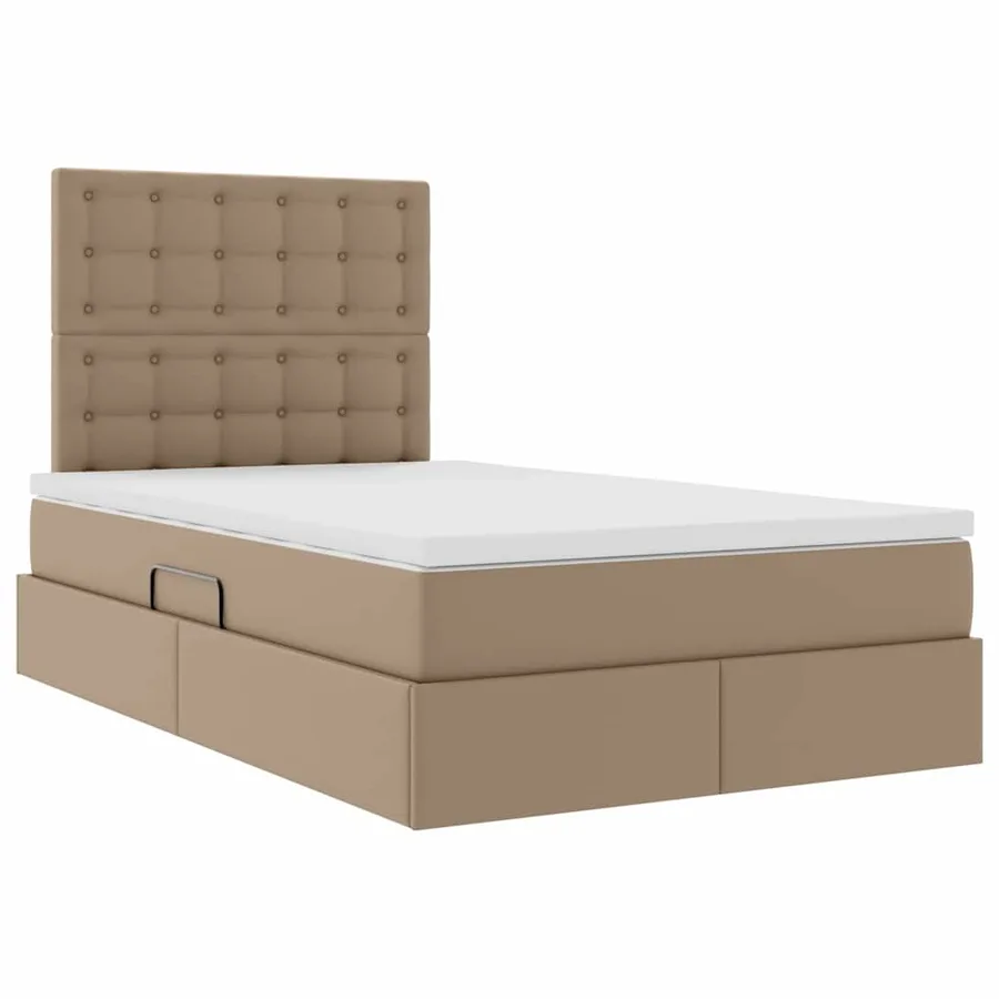 Lit de Rangement Cappuccino 120 x 200 cm Cuir synthétique - 5