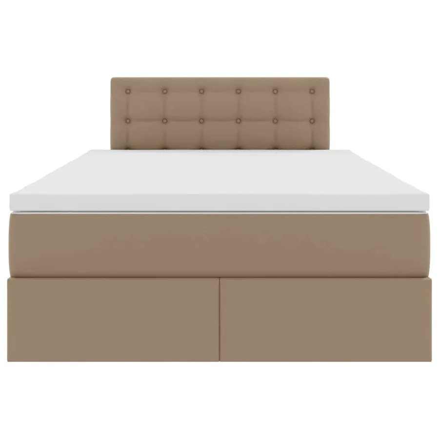 Lit avec rangement et matelas Cappuccino 120 x 200 cm - 7