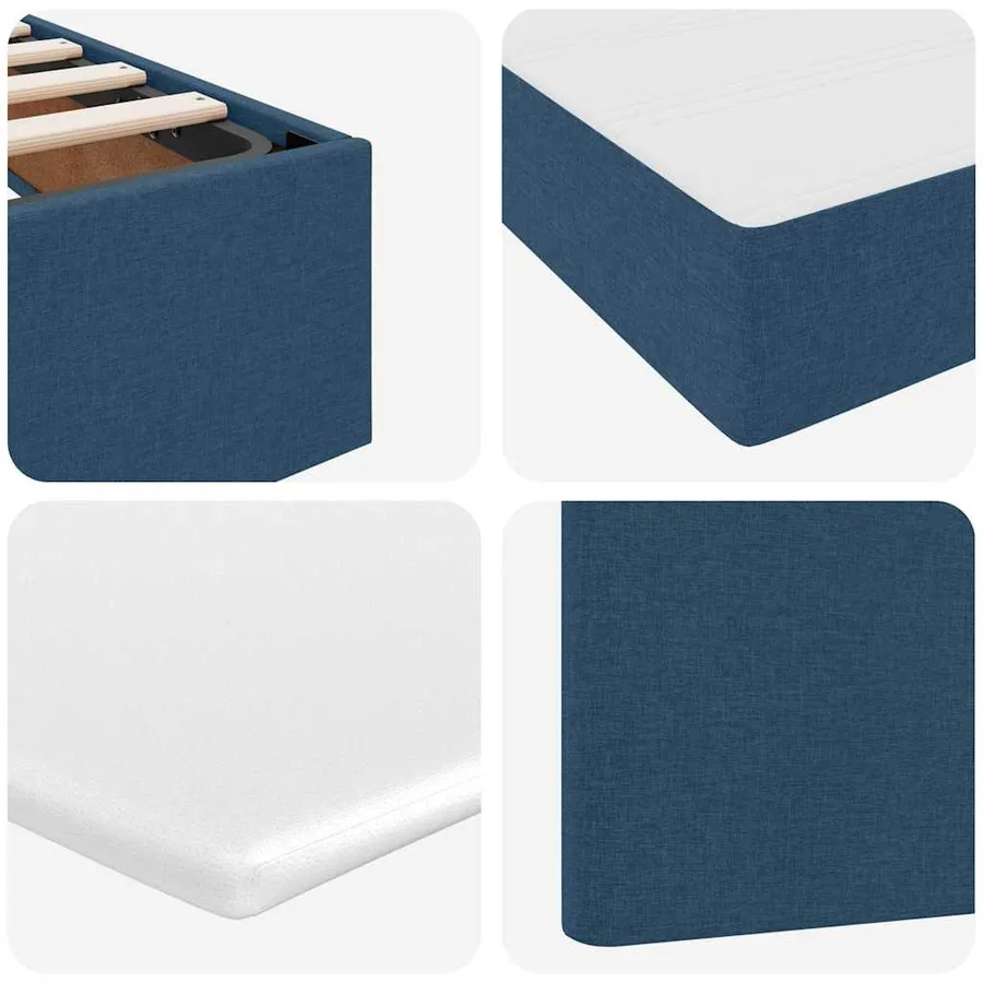 Lit avec rangement et matelas avec matelas Bleu 120 x 200 cm - 12
