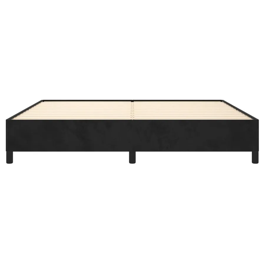 Cadre de lit sans matelas noir 200x200 cm velours - 5
