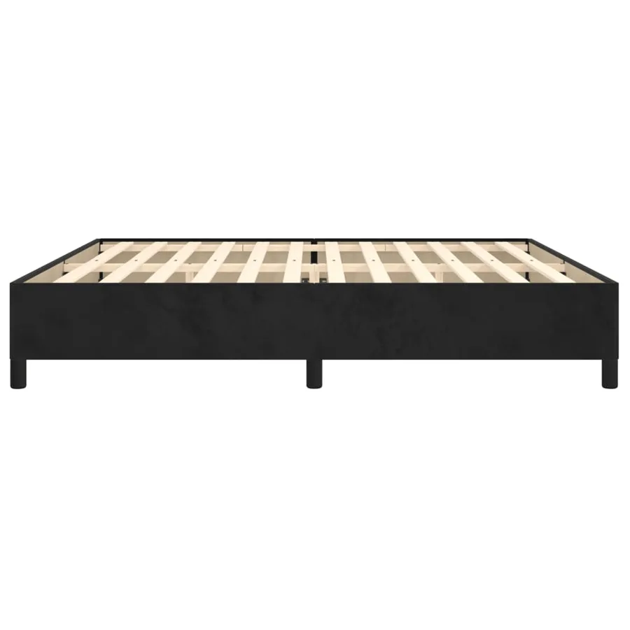 Cadre de lit sans matelas noir 200x200 cm velours - 6