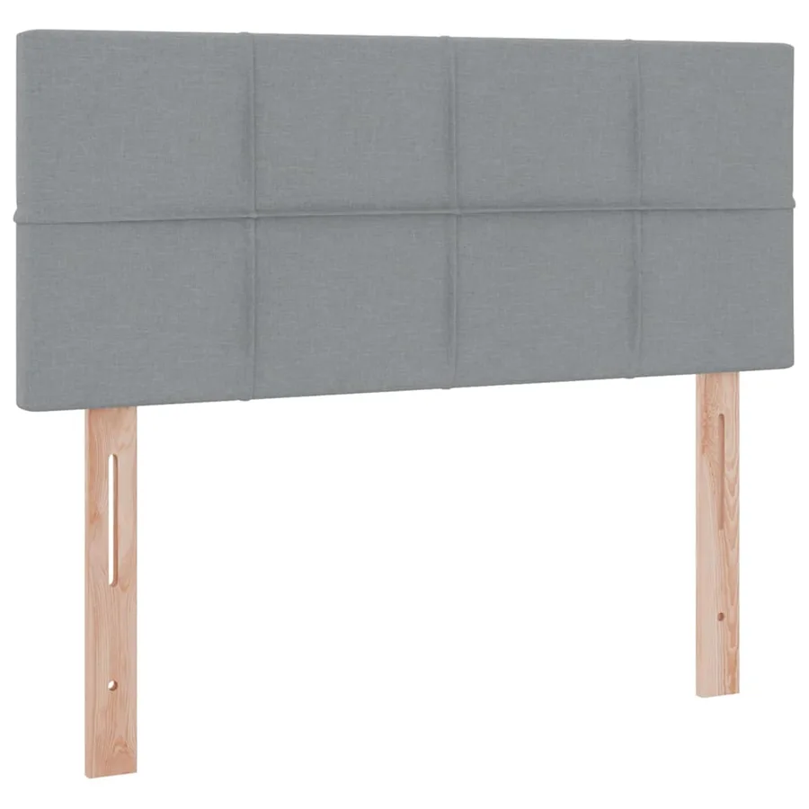 Lit avec rangement et matelas Gris clair 120 x 190 cm - 9