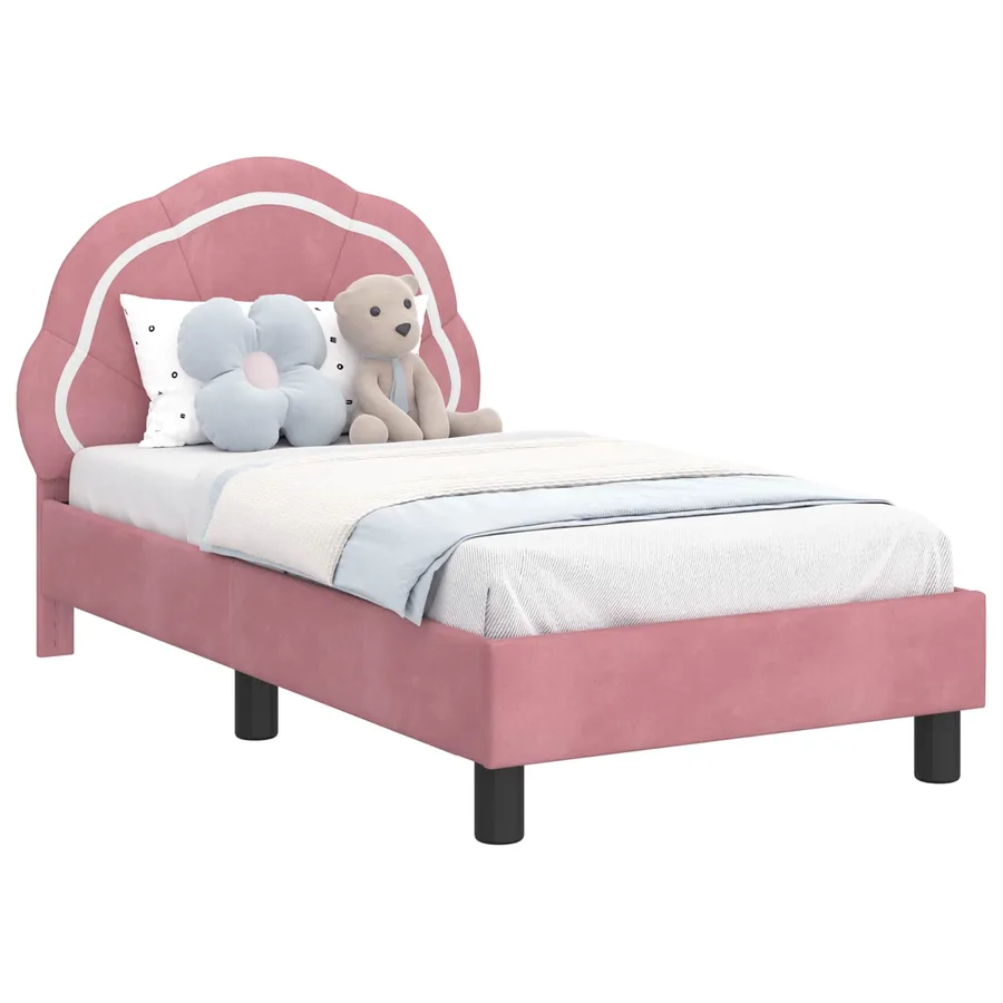 Cadre de lit pour tout-petit avec tête de lit Rose 70 x 140 cm - 2