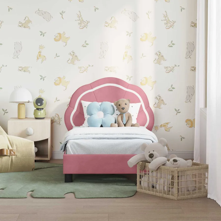 Cadre de lit pour tout-petit avec tête de lit Rose 70 x 140 cm - 3
