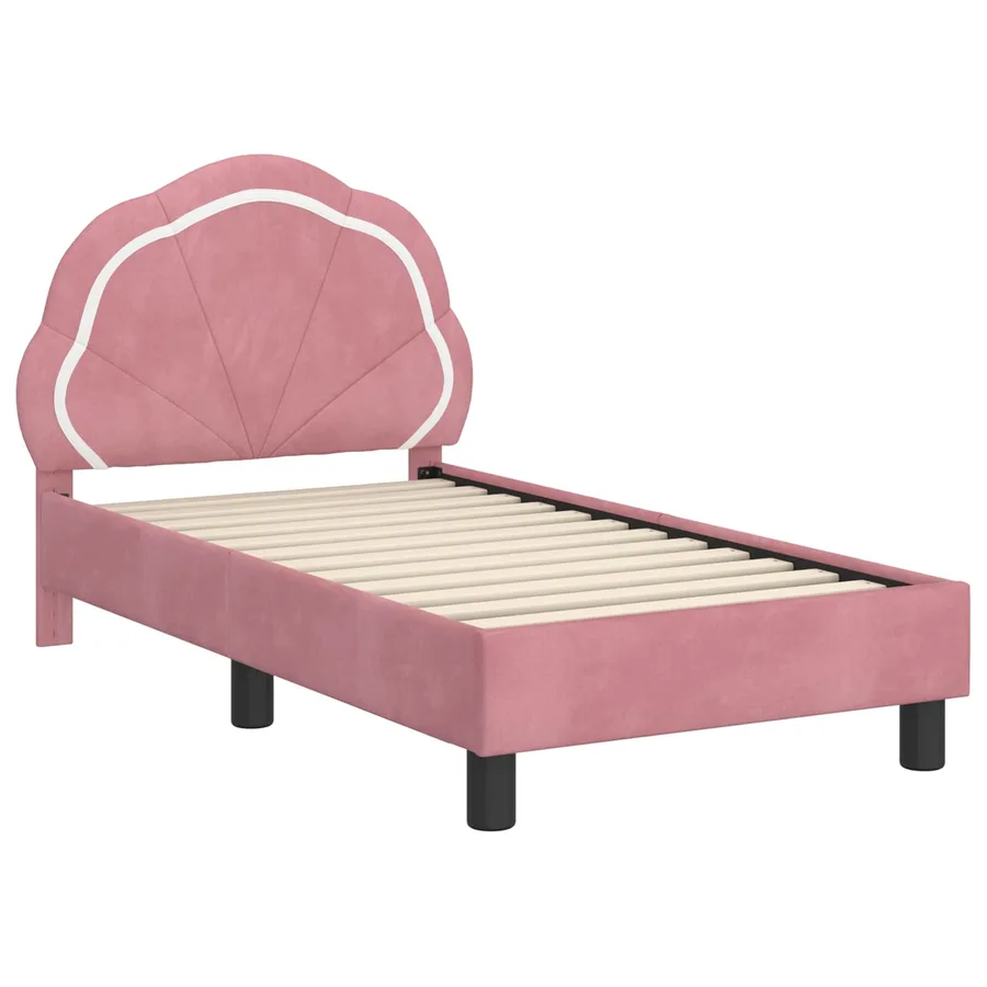 Cadre de lit pour tout-petit avec tête de lit Rose 70 x 140 cm - 4