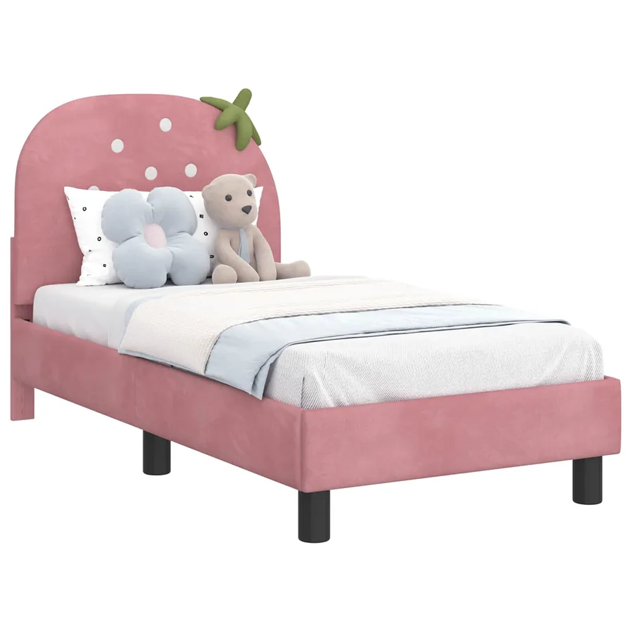 Cadre de lit pour tout-petit avec tête de lit Rose 70 x 140 cm - 2