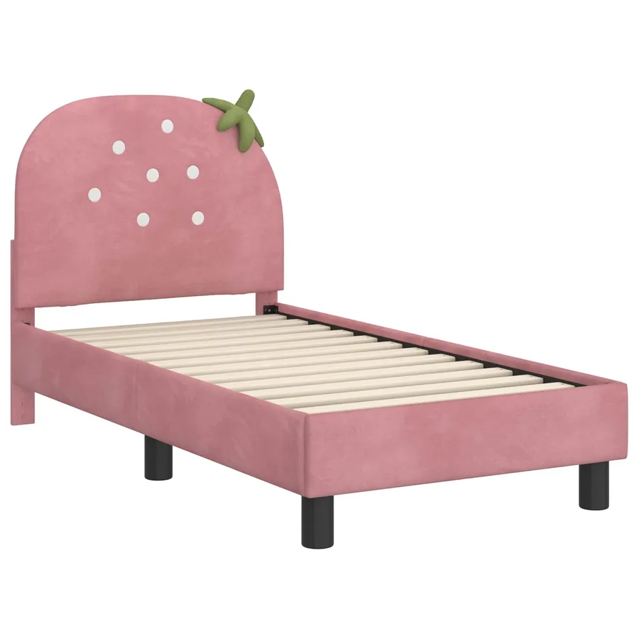 Cadre de lit pour tout-petit avec tête de lit Rose 70 x 140 cm - 4