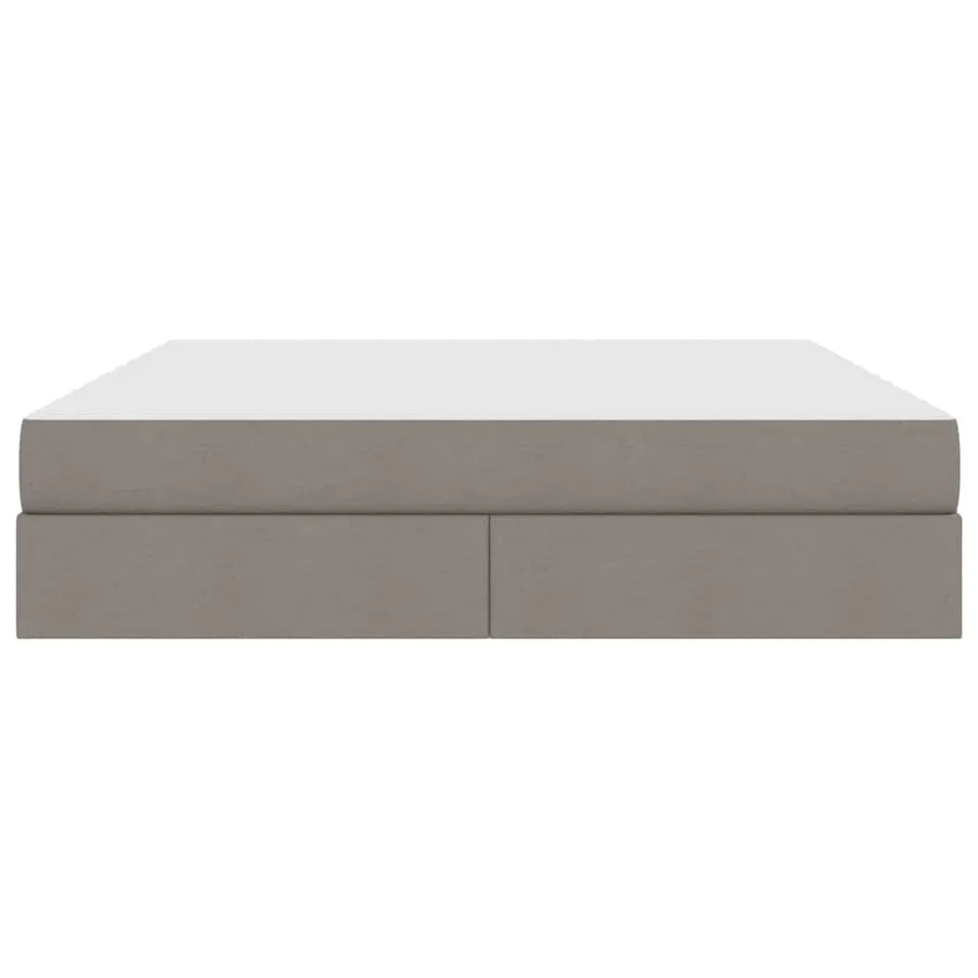 Lit avec rangement et matelas Taupe 160 x 200 cm Polyester - 7
