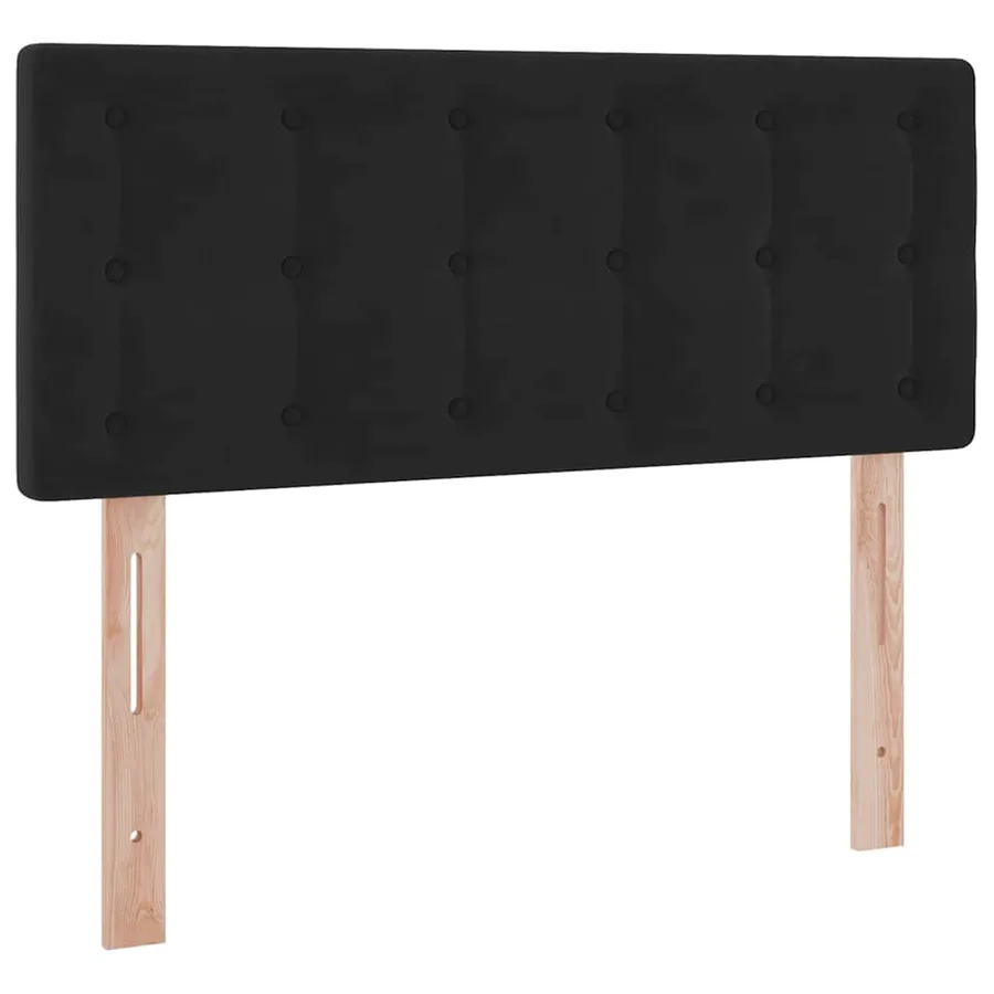 Lit de rangement LED avec matelas Noir 120 x 190 cm Velours - 8