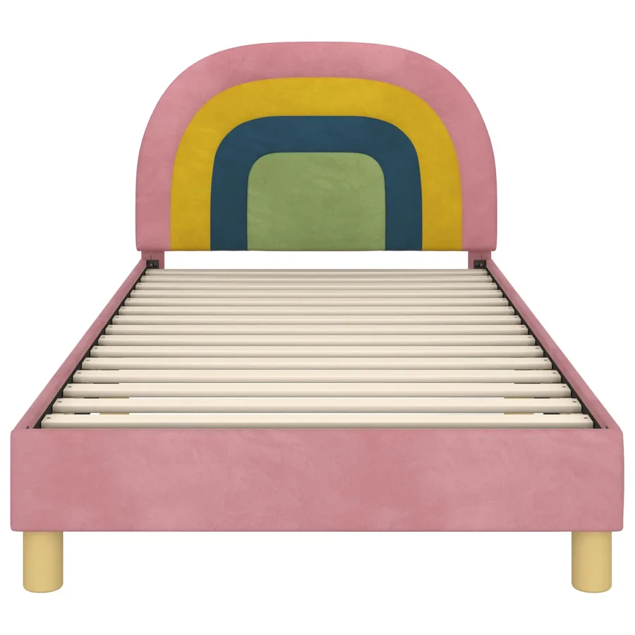 Cadre de lit pour enfants avec tête de lit Rose 90 x 190 cm - 5