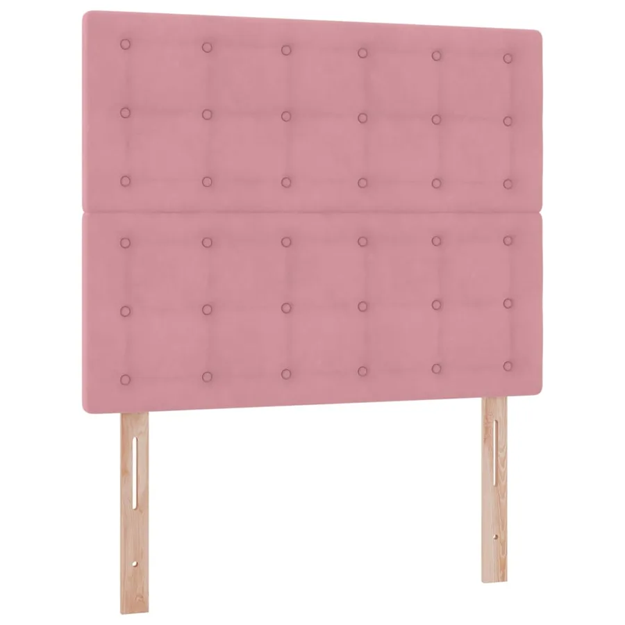 Lit de rangement LED avec matelas Rose 120 x 190 cm Velours - 8