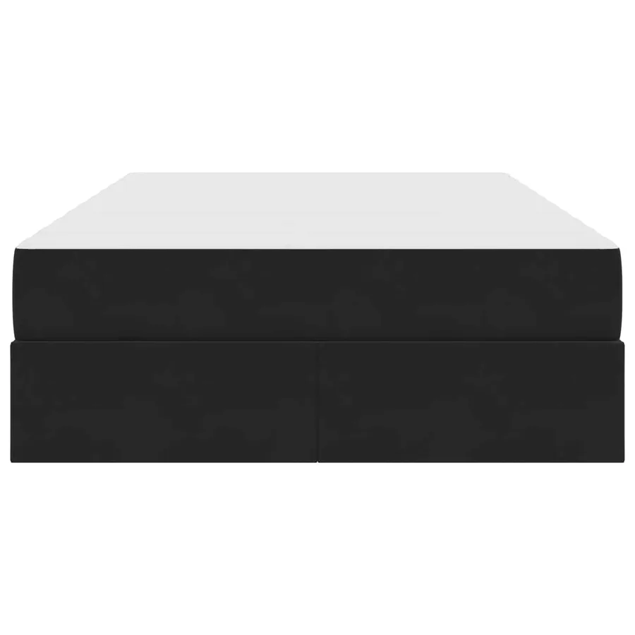 Lit avec rangement et matelas Noir 120 x 190 cm Velours - 7