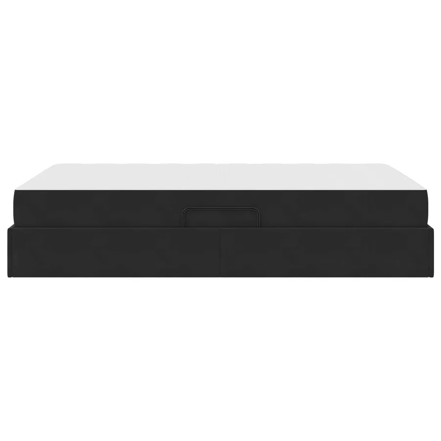 Lit avec rangement et matelas Noir 120 x 190 cm Velours - 9