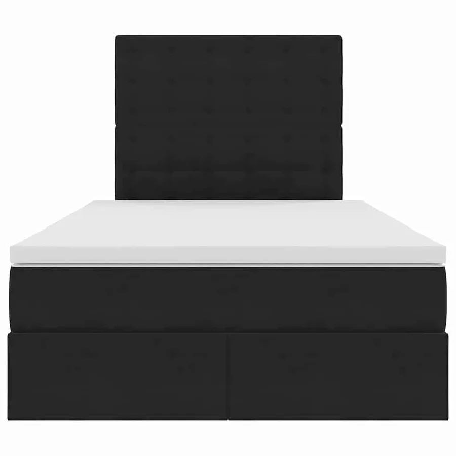 Lit avec rangement et matelas Noir 120 x 190 cm Velours - 7