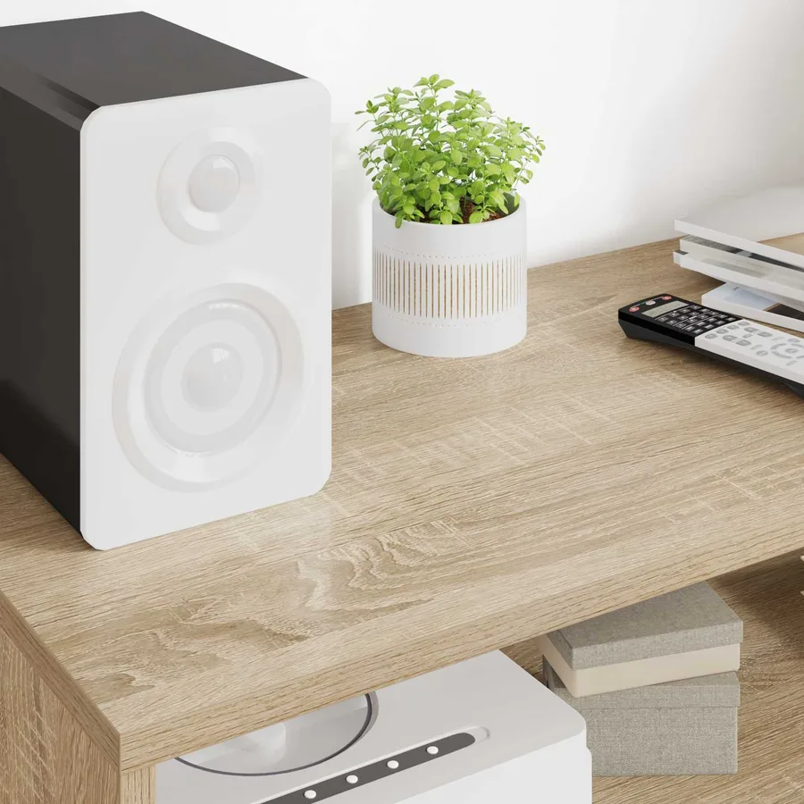 Meuble TV Chêne Sonoma 100 x 35 x 40 cm Bois d'ingénierie - 4