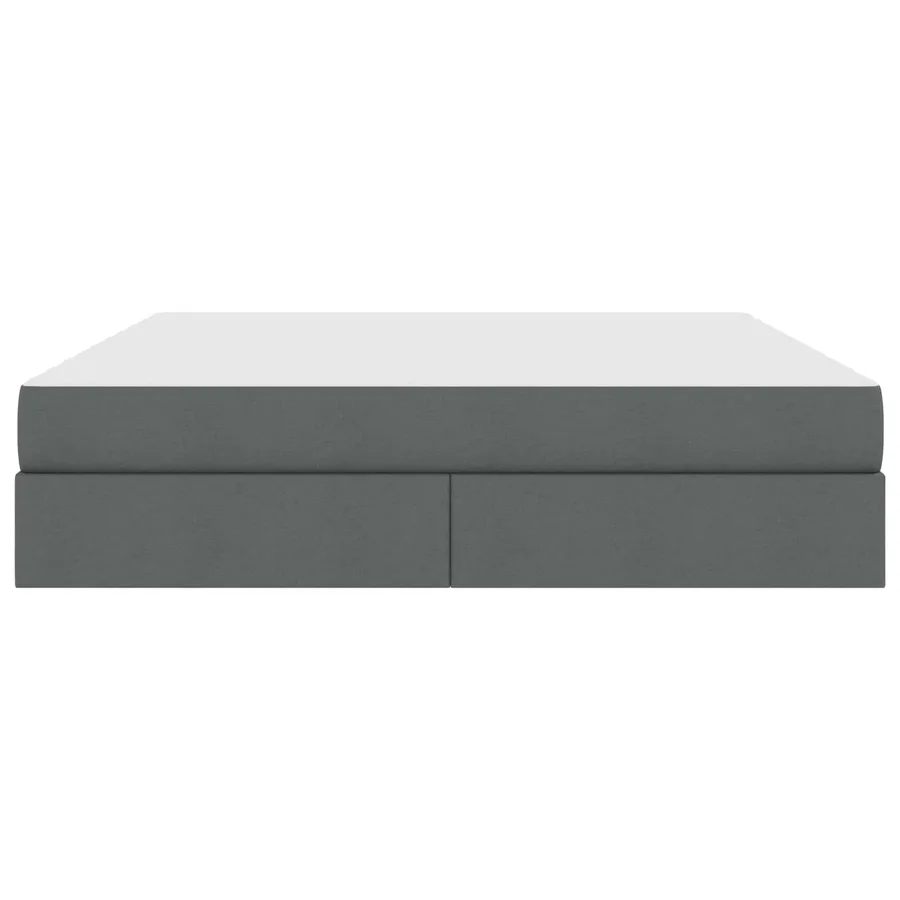 Lit avec rangement et matelas Gris foncé 160 x 200 cm Polyester - 7