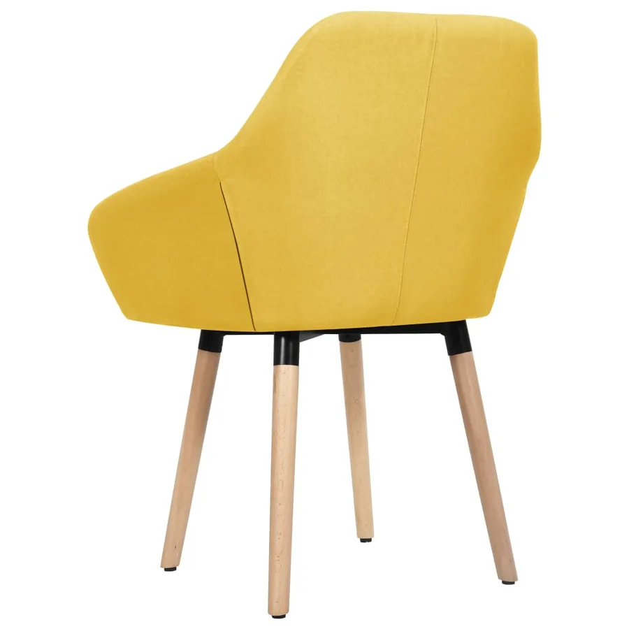 Chaises à manger lot de 2 jaune tissu - 4