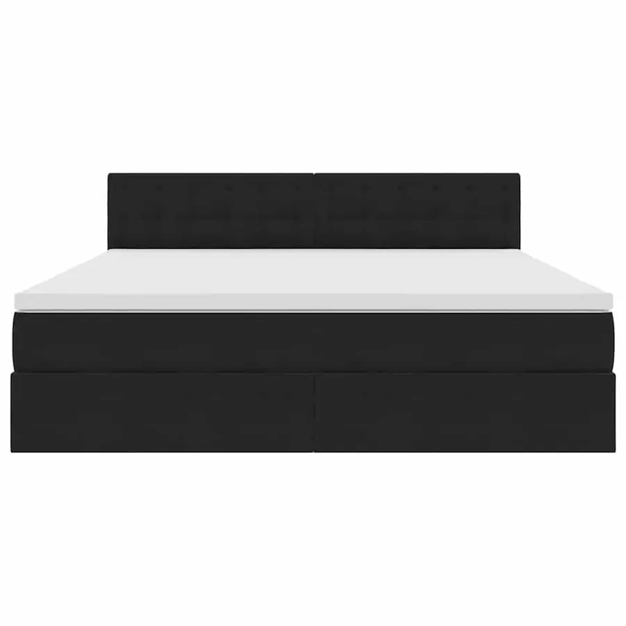 Lit de Rangement avec matelas Noir 160 x 200 cm Velours - 7