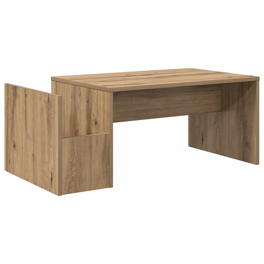 Table basse Chêne artisanal 90 x 45 x 35 cm Bois d'ingénierie - 2