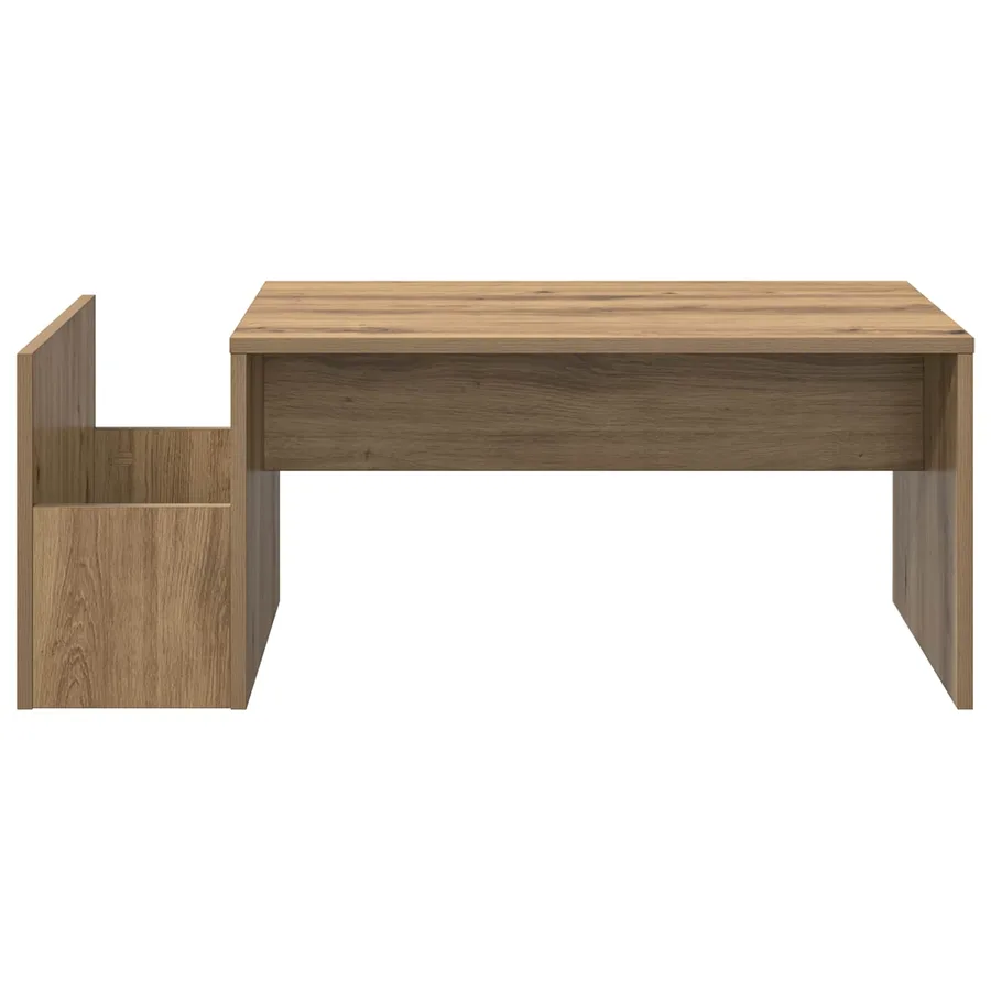 Table basse Chêne artisanal 90 x 45 x 35 cm Bois d'ingénierie - 5