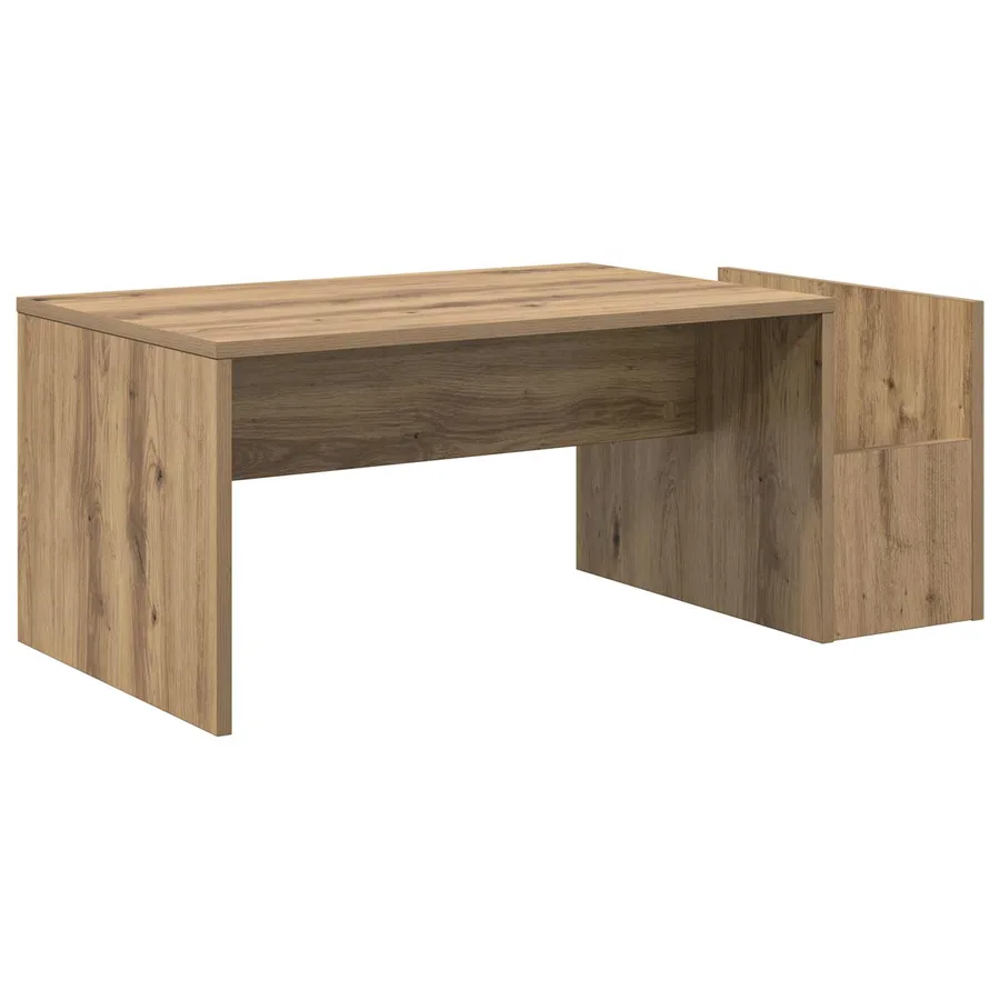 Table basse Chêne artisanal 90 x 45 x 35 cm Bois d'ingénierie - 7