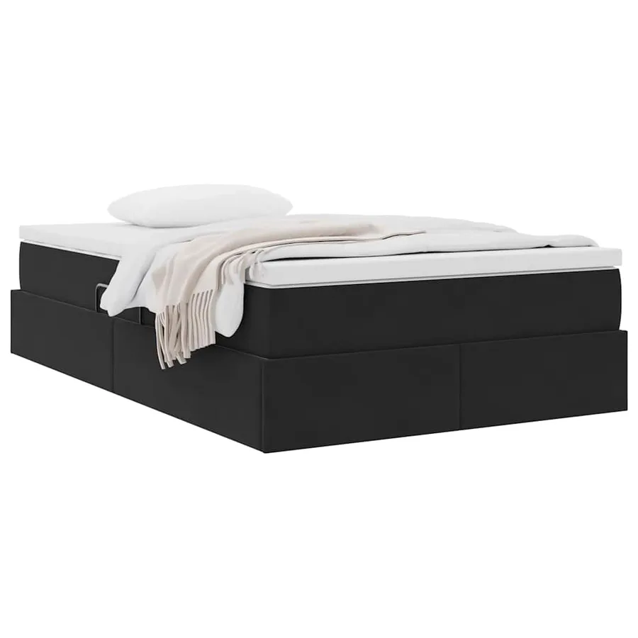 Lit avec rangement et matelas Noir 120 x 200 cm Velours - 3