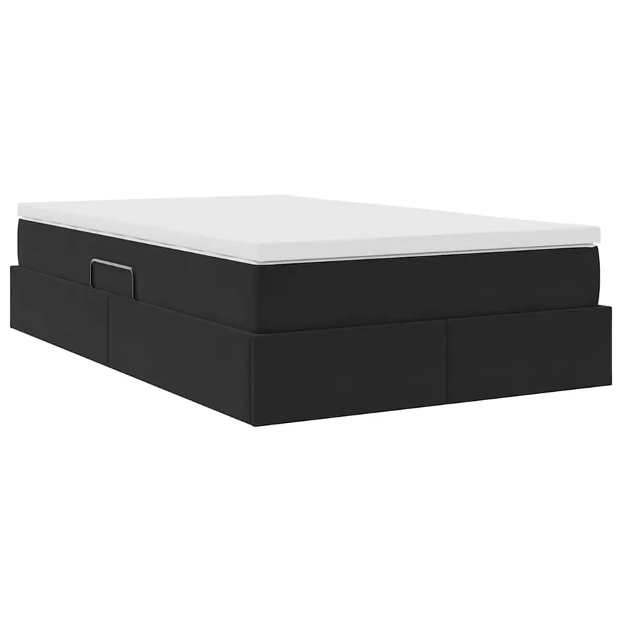 Lit avec rangement et matelas Noir 120 x 200 cm Velours - 8