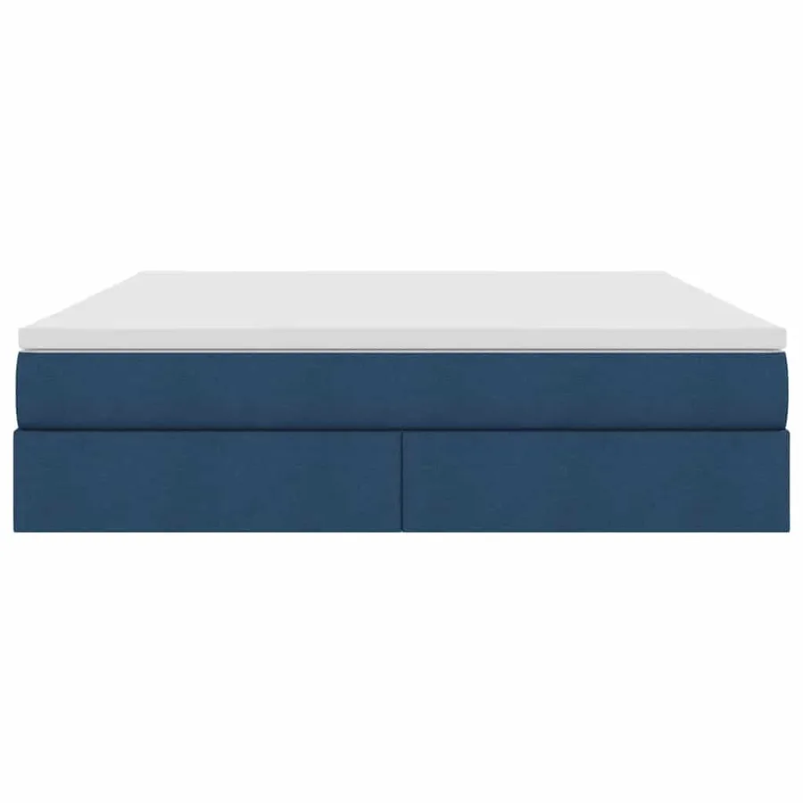 Lit avec rangement et matelas Bleu 160 x 200 cm Polyester - 7