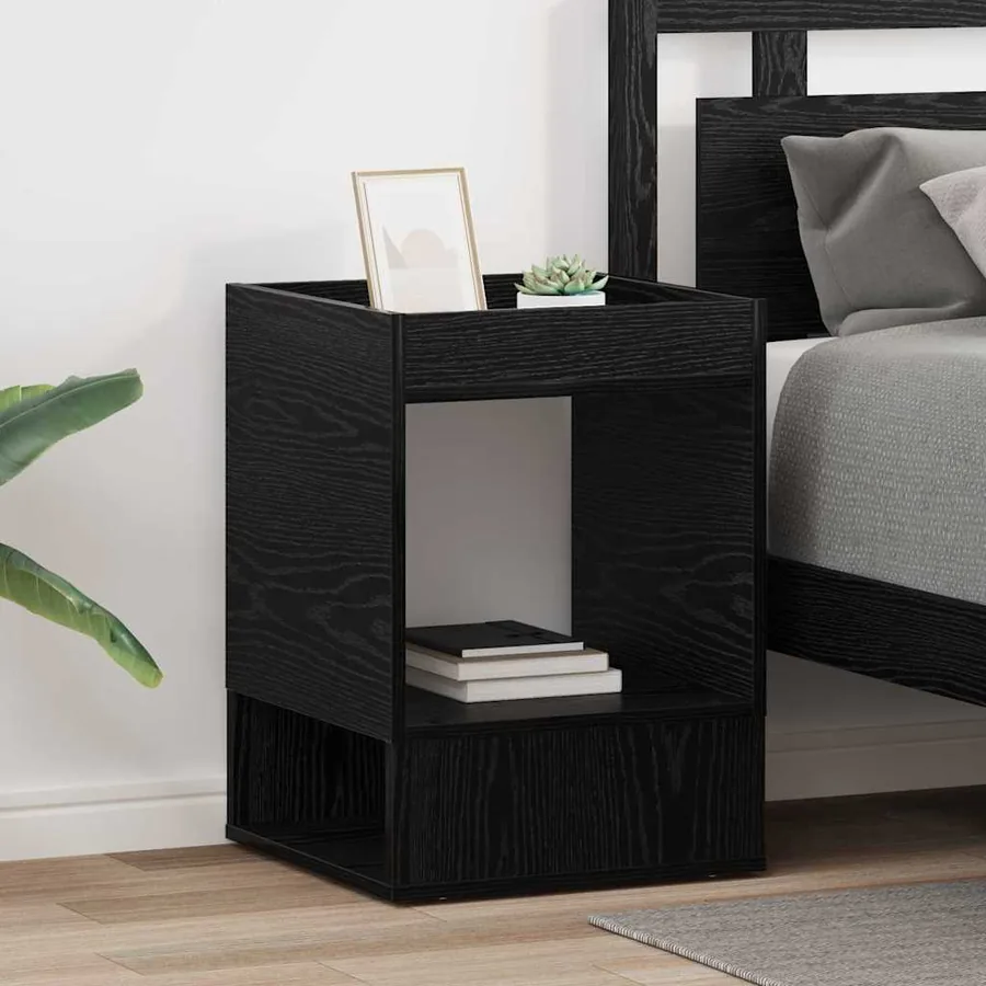 Table d'appoint 2 pcs Chêne noir 40 x 40 x 56 cm