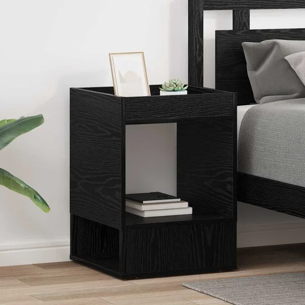 Table d'appoint 2 pcs Chêne noir 40 x 40 x 56 cm