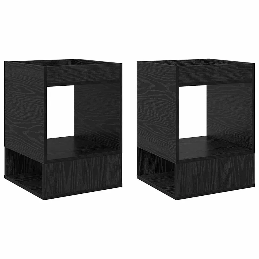Table d'appoint 2 pcs Chêne noir 40 x 40 x 56 cm - 2