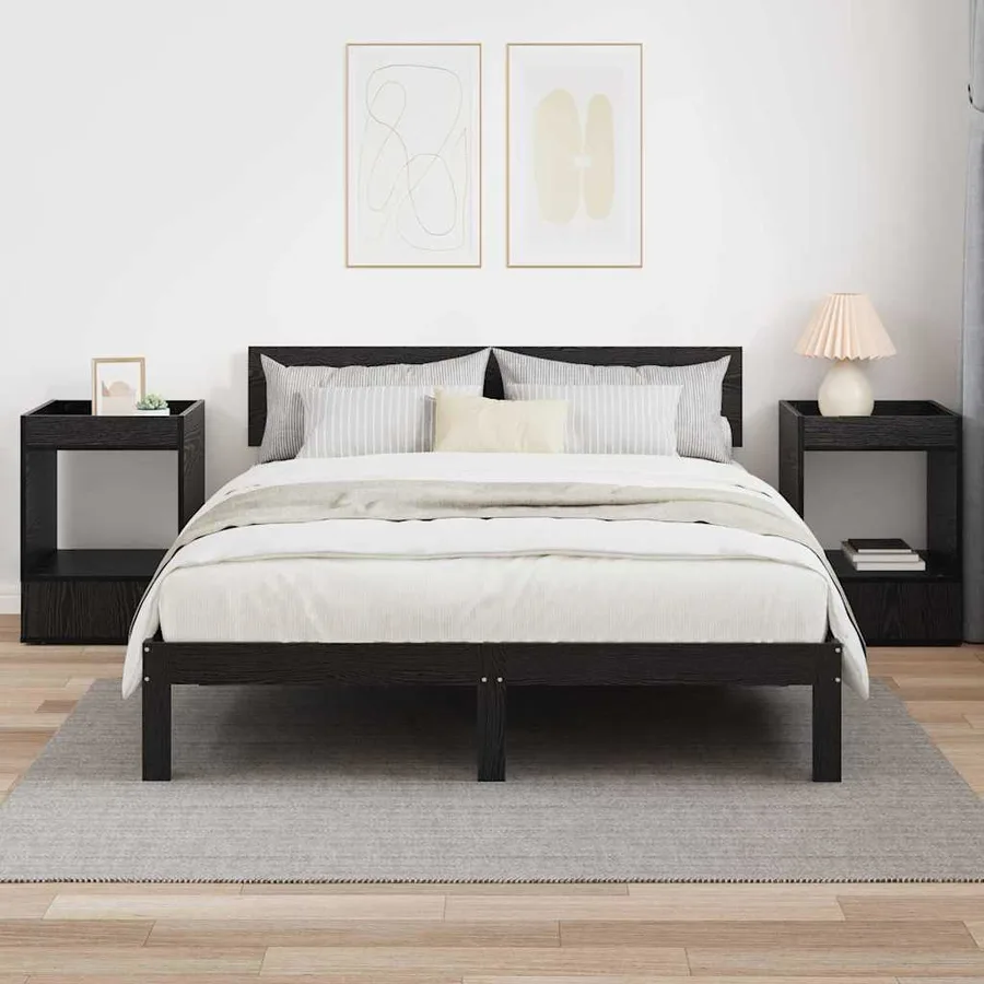 Table d'appoint 2 pcs Chêne noir 40 x 40 x 56 cm - 4