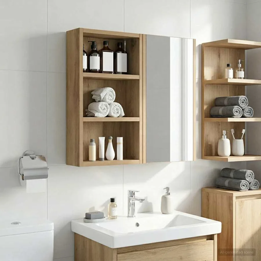 Armoire murale de salle de bain Chêne artisan 30 x 10 x 50 cm
